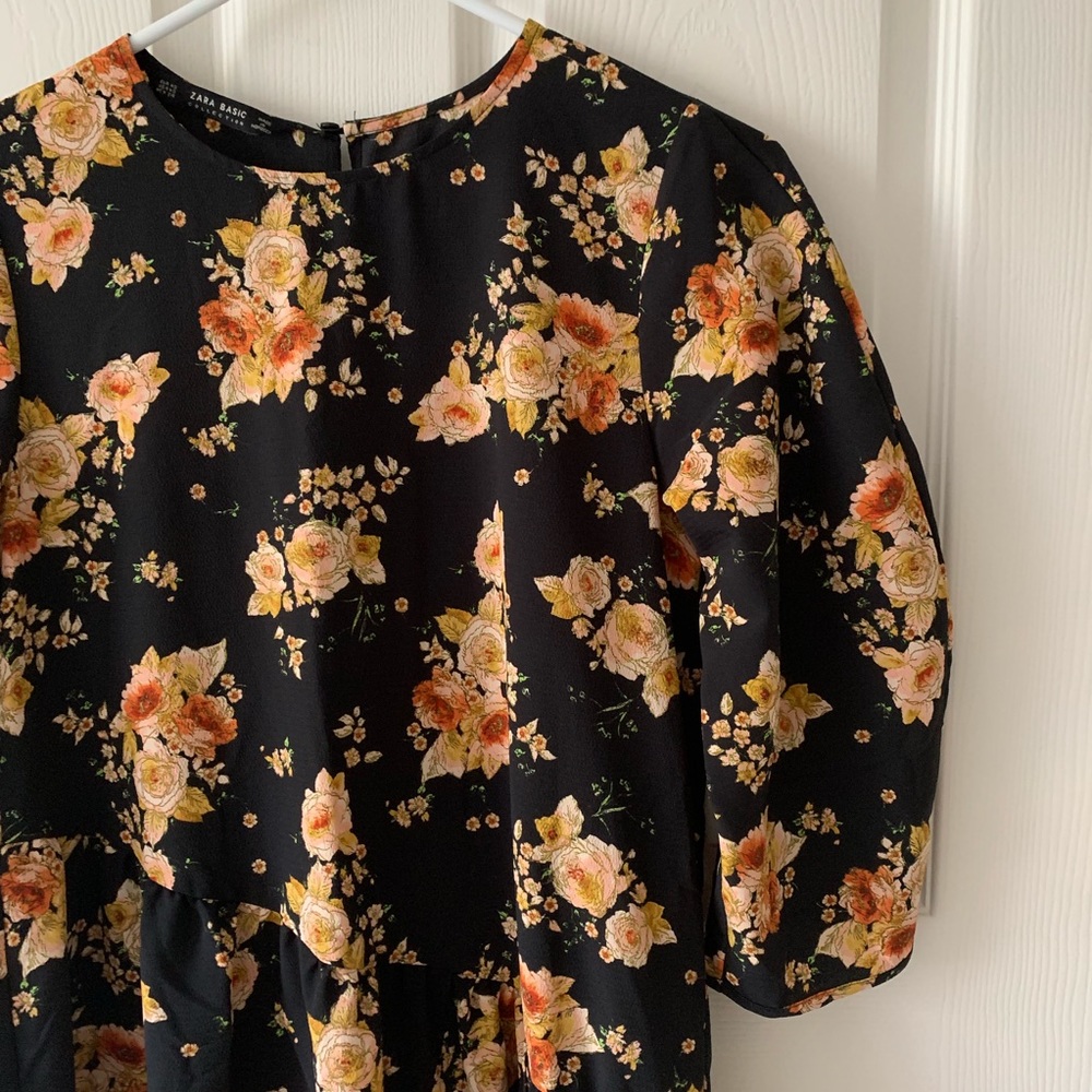 NWOT Zara floral romper jumpsuit dress